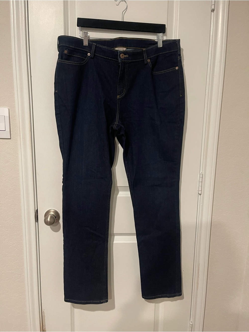 Duluth Trading Co Navy Straight-Leg Women's Jeans
